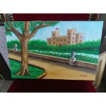 Малка картина масло на платно Испания - 3816
